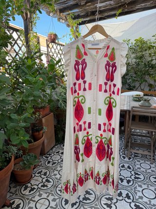Vestido Boho Estampado Ikat/Folk