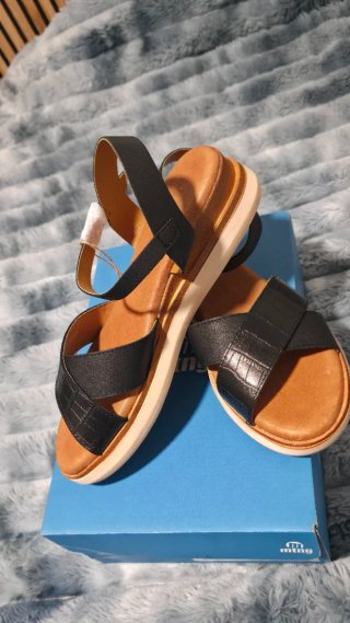 Sandalias MTNG Mujer Negro/Marrón
