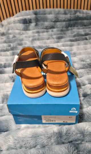 Sandalias MTNG Mujer Negro/Marrón