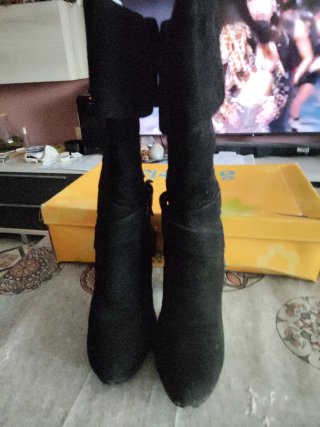 Botas altas tacón mosquetera chica vestir
