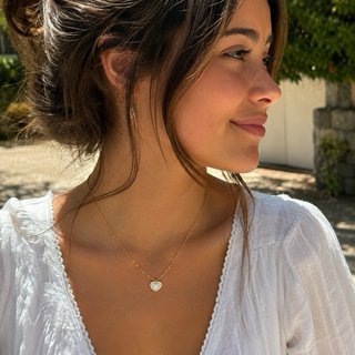 Collar bañado en oro 18k con dijes