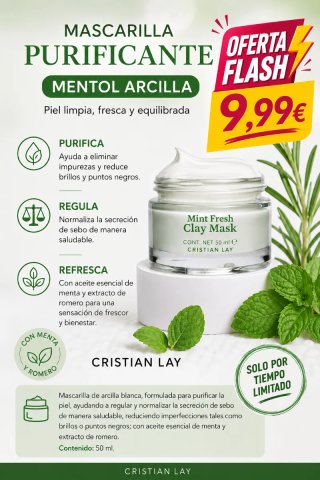 Mascarilla Purificante Mentol Arcilla