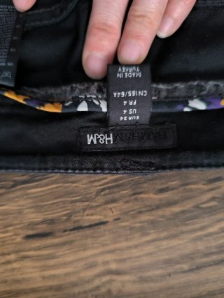 Pantalón vaquero H&M negro talla XS