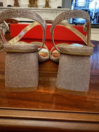 Sandalias Xti Tacon Talla 37 Doradas/Plateadas