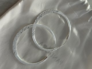 Orecchini cerchio argento 925 effetto luminoso