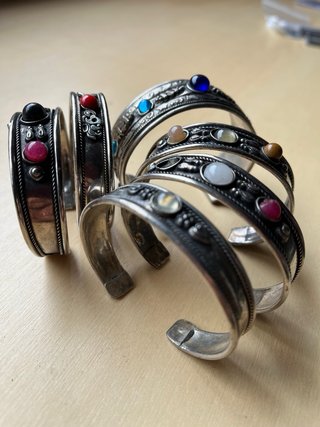 Pulseras Plata con Piedras Multicolor