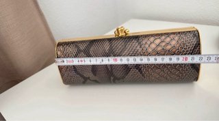 Bolso de fiesta piel serpiente dorado