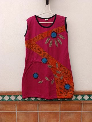 Vestido Verano Hippie Colorido Talla Única