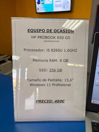 HP ProBook 650 G5 i5 8GB RAM 256GB SSD