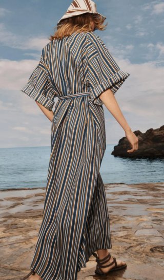 Vestido Zara Studio rayas talla M -L