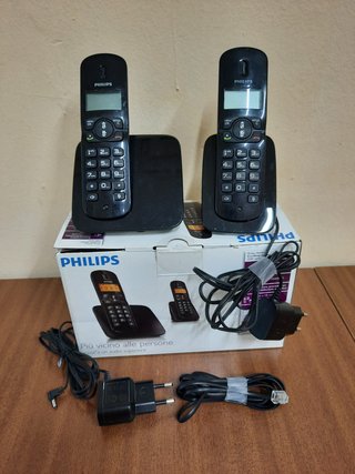Teléfono Inalámbrico Philips Duo Negro