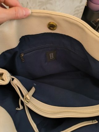 Bolso de mano beige