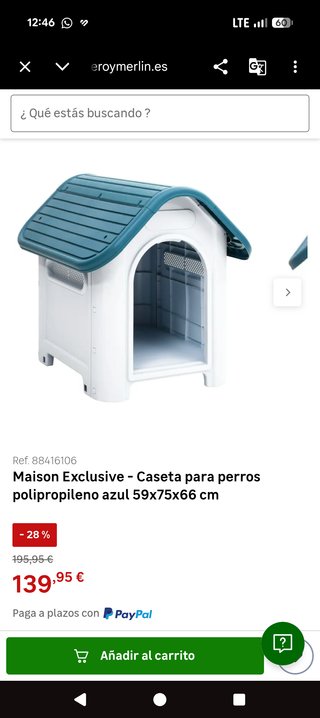 Caseta para mascotas gris y verde