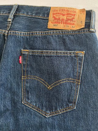 Levi's 501 Original Fit Jeans W34 L34 Blu