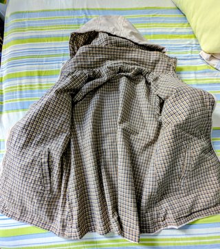Trench verano reversible beige/cuadros T. M