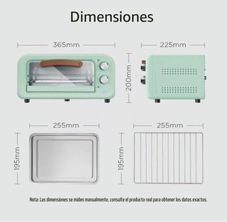 Mini Horno Compacto Retro 12L