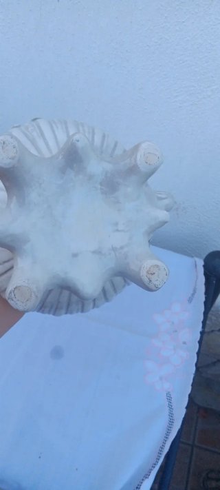 Vaso antico in ceramica con rosa