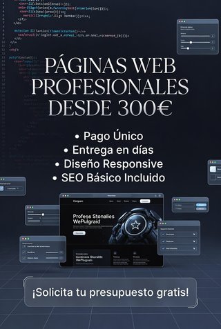 Diseño Web Profesional desde 300€ - Pago Único