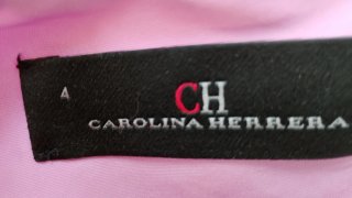 Vestido Carolina Herrera Negro y Rosa