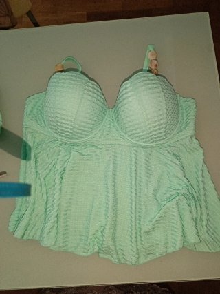 Bikini Talla Grande Verde y Blanco. 3xl. #SHEIN