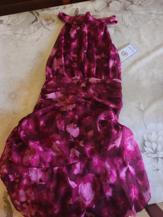 Vestido largo gasa estampado