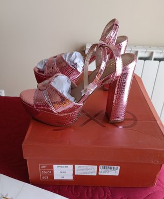Sandalias EXE Ophelia Rosa Dorado Talla 37