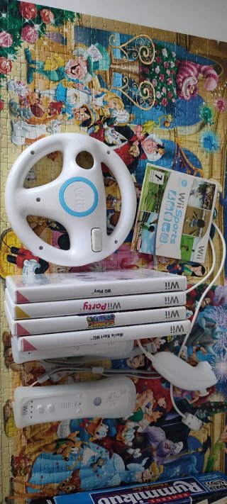 Volante y juegos Wii: Mario Kart, Wii Sports