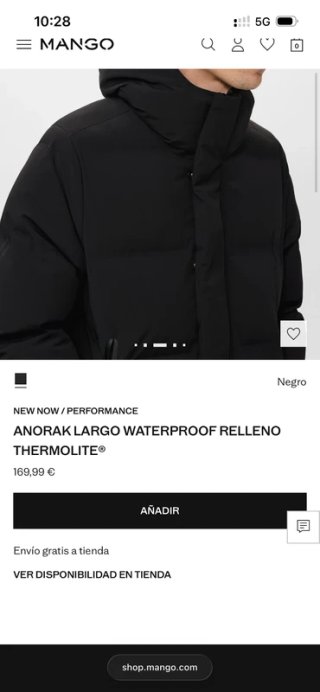 Anorak Mango Impermeable Talla S