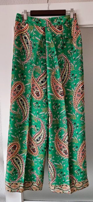 Pantalón Zara Estampado  Verde