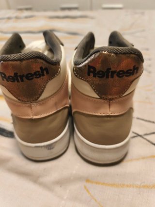 Zapatillas botín Refresh beige/rosa/blanco