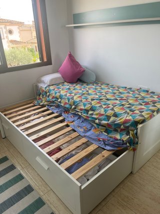 Cama extensible 80x200 con colchones