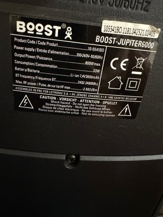 Altavoz Bluetooth Boost Jupiter 6000
