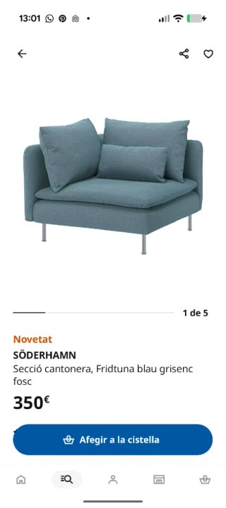 Sofá Söderhamn Ikea Gris