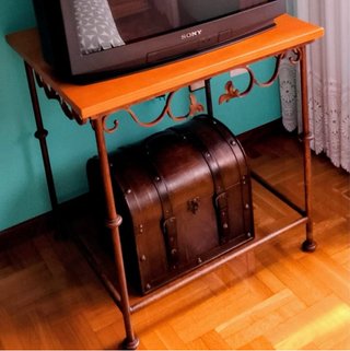 Mesa hierro y madera