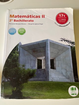Libro matemáticas II. 2° bachillerato
