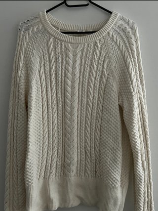 Jersey Beige de punto trenzado