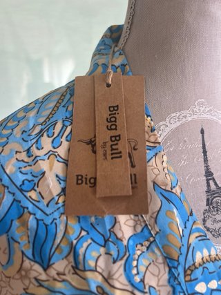 Kimono satinado estampado talla única