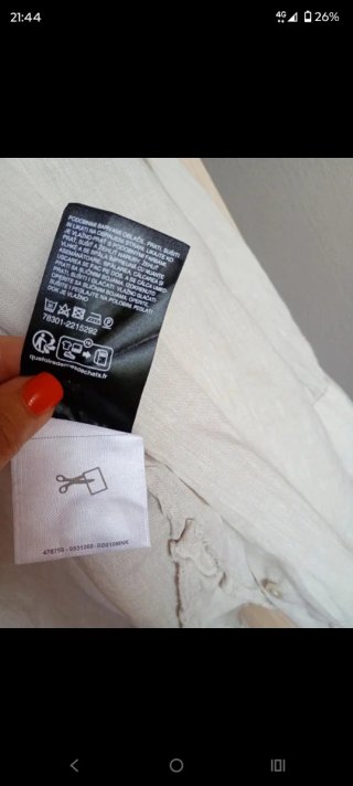 Camicia uomo C&A 100% Lino Beige EUR 40