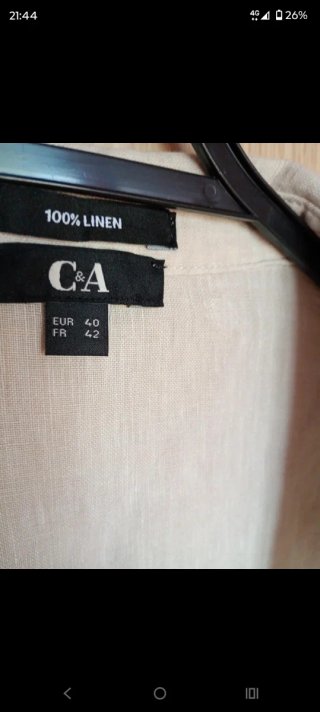 Camicia uomo C&A 100% Lino Beige EUR 40