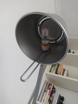 Lámpara de pie lectura cromo