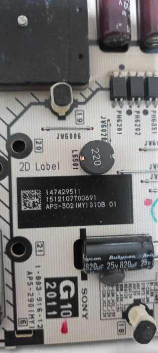 Sony KDL-32EX721 fuente de alimentación