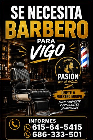 se busca barbero para vigo