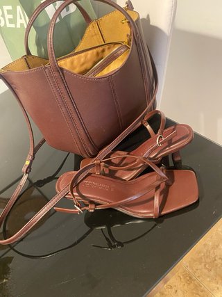 Conjunto Bolso y Sandalias Zara Talla 36