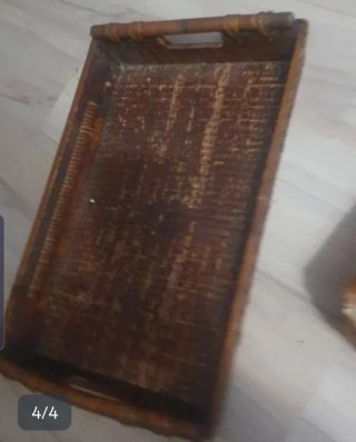 Cesta de mimbre con asa