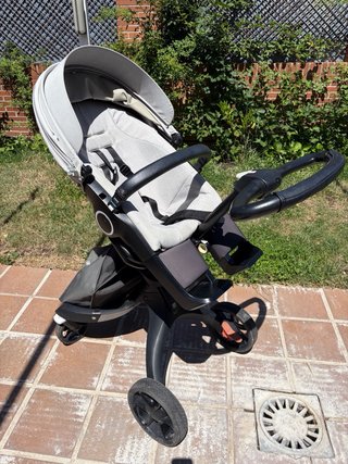 Carro Bebé Stokke Explory V5 Gris Melange completo