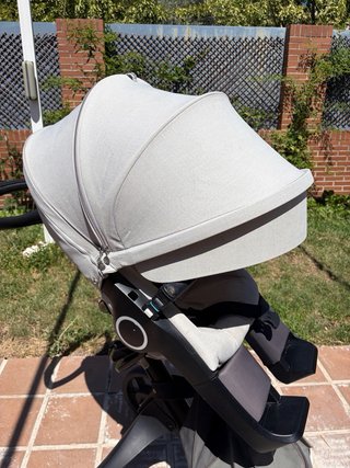 Carro Bebé Stokke Explory V5 Gris Melange completo