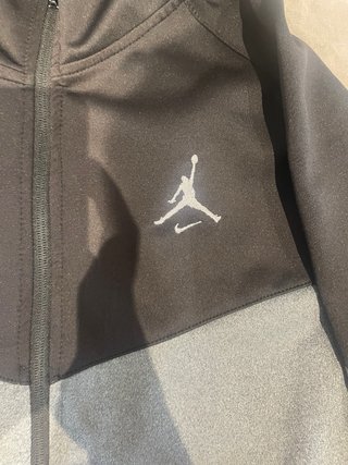 Sudadera Nike Jordan Gris y Negra con Cremallera