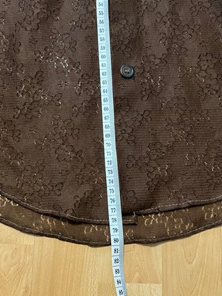 Camisa vintage encaje marrón Talla L