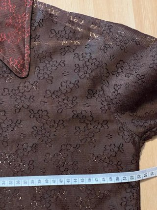 Camisa vintage encaje marrón Talla L
