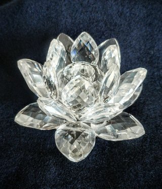 Porta candela Ninfea Swarovski Cristallo